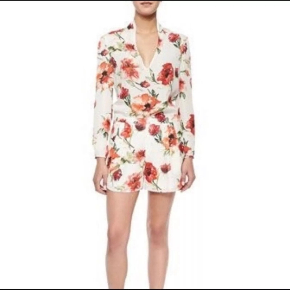 Haute Hippie Silk Open Back Romper Shorts Size S